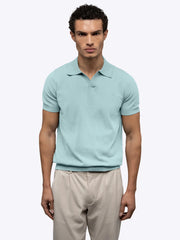 Riviera Knit Polo | Sterling Blue Signature-Fit