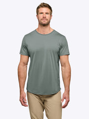 AO Curve-Hem Tee | Sage Signature-fit PYCA Pro®