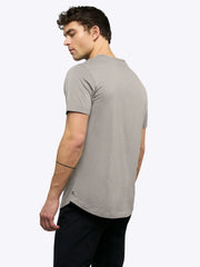 AO Henley Curve-Hem Tee | Morning Dove Signature-Fit PYCA Pro®
