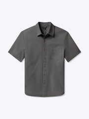 SoHo Short Sleeve Button Up | Heather Black Signature-fit