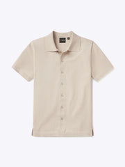 Riviera Knit Button Up | Sand Dune Signature-Fit