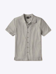 Riviera Knit Button Up | Morning Dove Signature-Fit
