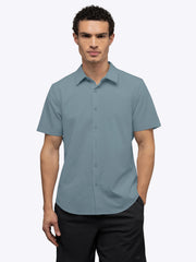 Crossover Button Up | Naples Blue Signature Fit
