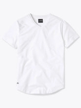 AO V-Neck Curve-Hem Tee | White Signature-fit PYCA Pro®