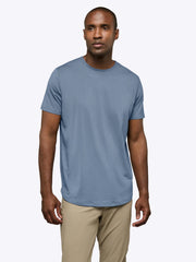 AO Curve-Hem Tee | Cadet Blue Signature-Fit PYCA Pro®