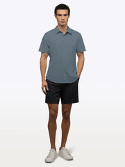Crossover Button Up | Ocean Storm Signature Fit