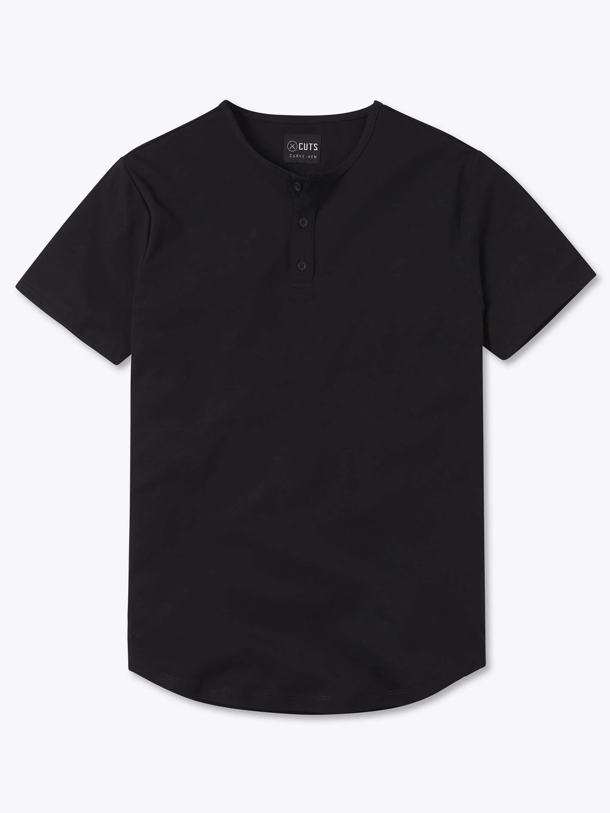 AO Henley Curve-Hem | Black Signature-fit PYCA Pro®