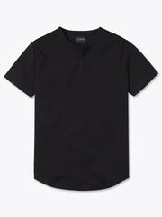 AO Henley Curve-Hem | Black Signature-fit PYCA Pro®