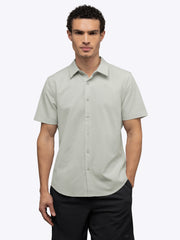 Crossover Button Up | Morning Dove Signature Fit