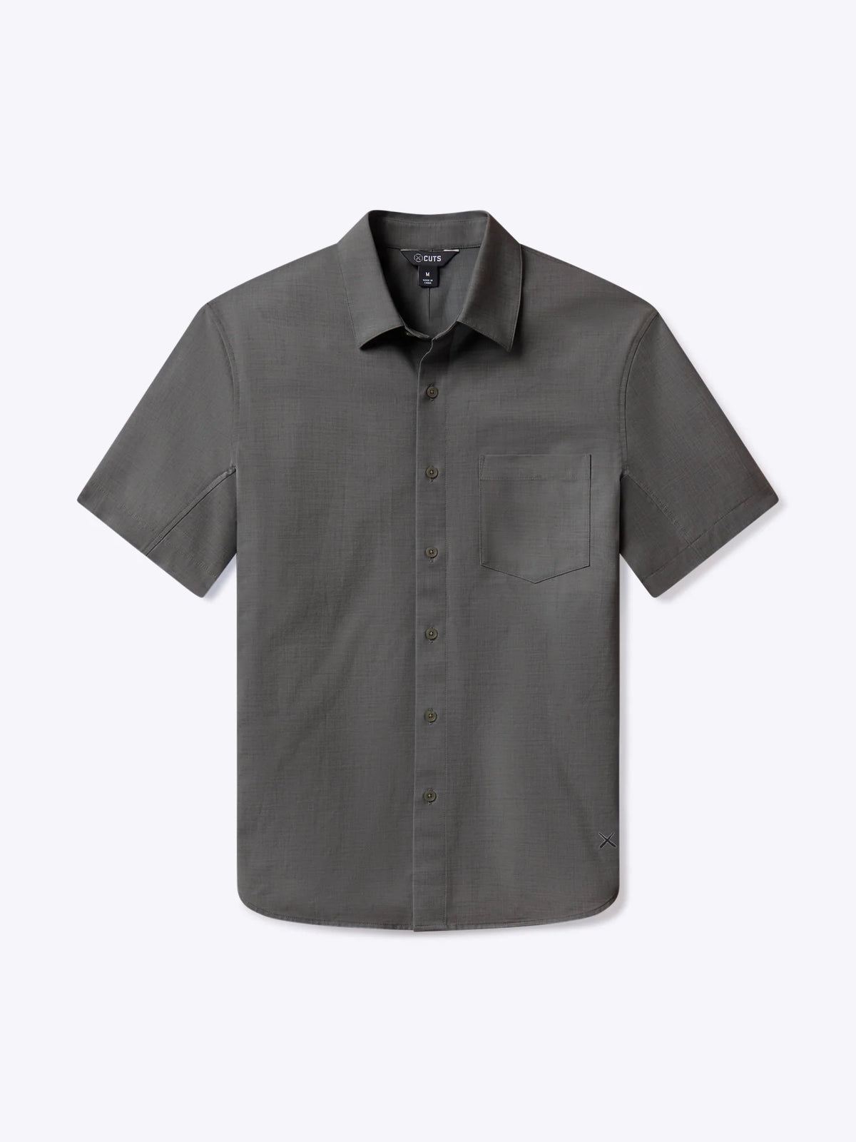 SoHo Short Sleeve Button Up | Heather Black Signature-fit