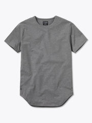 AO Elongated Tee | Heather Grey Signature-fit PYCA Pro®