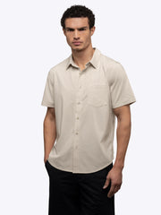 SoHo Short Sleeve Button Up | Sand Dune Signature-fit