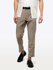 SoHo Trouser | Heather Tobacco Classic-fit
