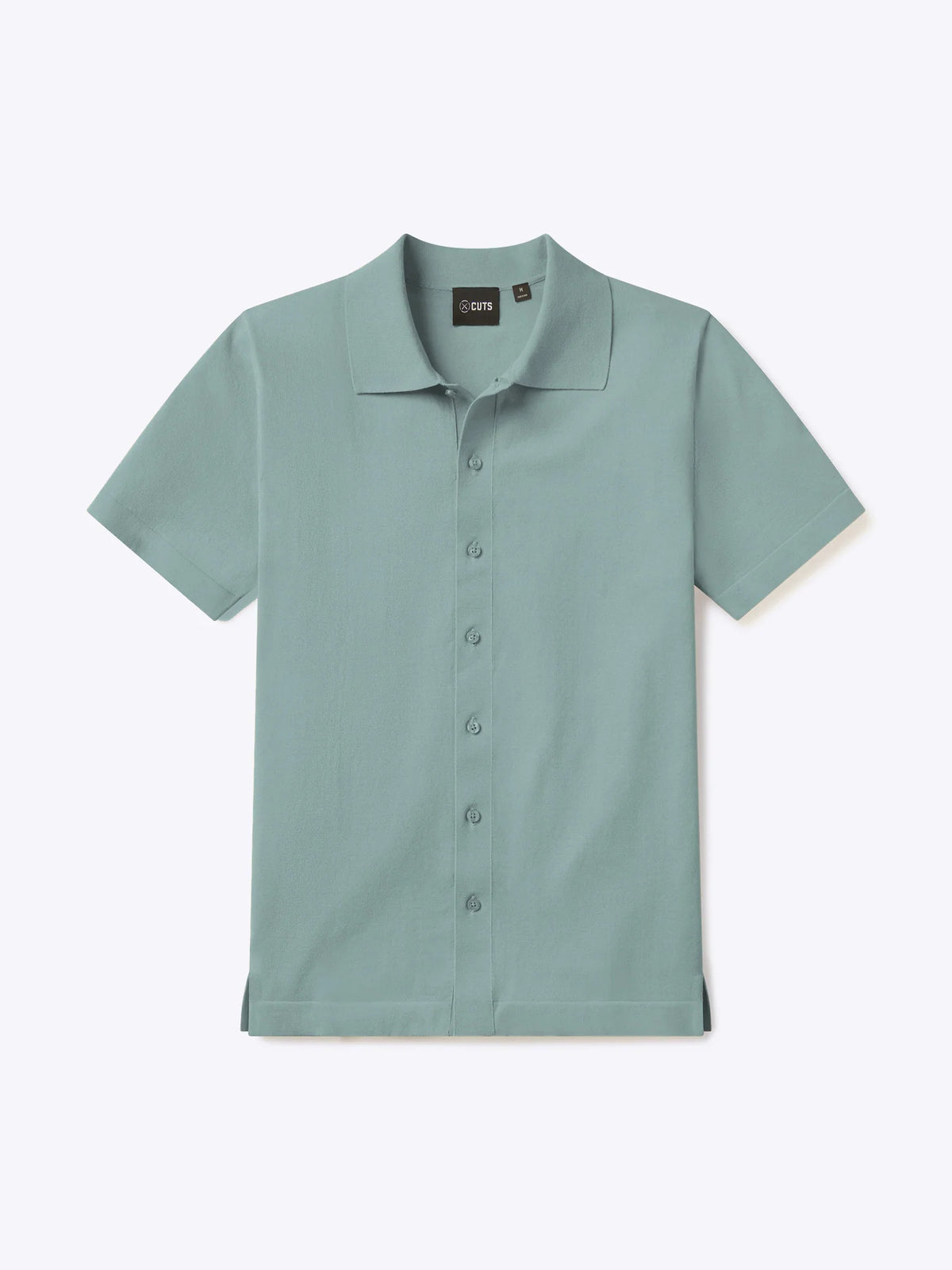 Riviera Knit Button Up | Stormy Sea Signature-Fit