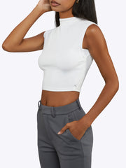 Sleeveless Tomboy Tee | White Tomboy-Cotton™