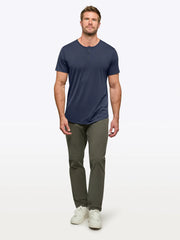 AO Henley Curve-Hem | Pacific Blue Signature-fit PYCA Pro®