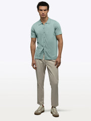 Riviera Knit Button Up | Stormy Sea Signature-Fit