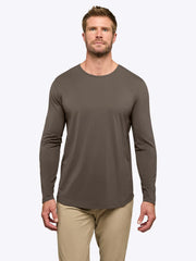 AO Long Sleeve Curve-Hem Tee | Morel Signature-fit PYCA Pro®