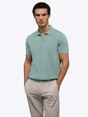 Riviera Knit Polo | Stormy Sea Signature-Fit