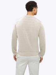 Riviera Knit Long Sleeve Polo | Sand Dune Signature-Fit