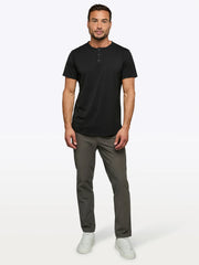 AO Henley Curve-Hem | Black Signature-fit PYCA Pro®
