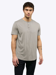 AO Henley Curve-Hem Tee | Morning Dove Signature-Fit PYCA Pro®